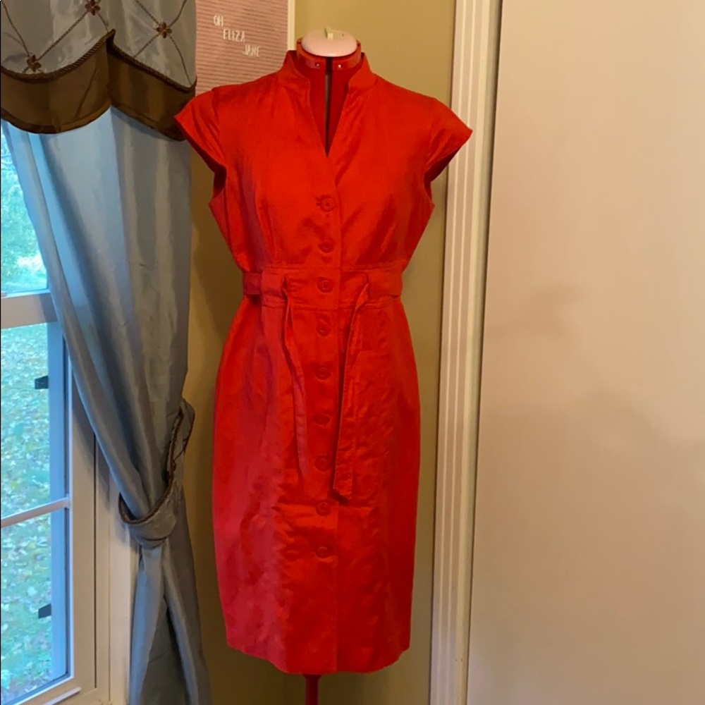 Calvin Klein Red linen dress